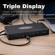 Image de Origin Storage station d'accueil USB 3.2 Gen 2 (3.1 Gen 2) Type-C Noir (OSDOCK-T4K15)