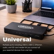 Image de Origin Storage station d'accueil USB 3.2 Gen 2 (3.1 Gen 2) Type-C Noir (OSDOCK-T4K15)