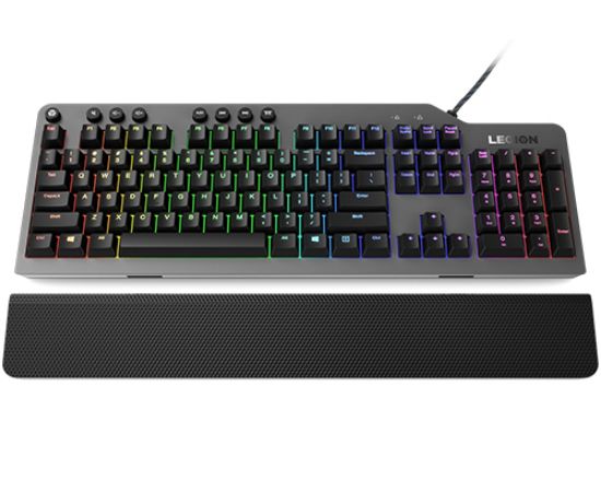 Image de Lenovo Legion K500 clavier Gaming USB QWERTY Anglais américain Noir, Gris (GY40T26478)