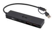 Image de i-tec Metal hub & concentrateur USB 3.2 Gen 1 (3.1 Gen 1) Type-C 10000 Mbit/s Noir (C31HUBMETAL2A2C)