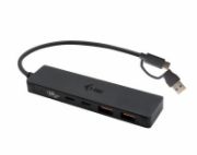 Image de i-tec Metal hub & concentrateur USB 3.2 Gen 1 (3.1 Gen 1) Type-C 10000 Mbit/s Noir (C31HUBMETAL2A2C)