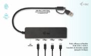 Image de i-tec Metal hub & concentrateur USB 3.2 Gen 1 (3.1 Gen 1) Type-C 10000 Mbit/s Noir (C31HUBMETAL2A2C)