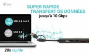 Image de i-tec Metal hub & concentrateur USB 3.2 Gen 1 (3.1 Gen 1) Type-C 10000 Mbit/s Noir (C31HUBMETAL2A2C)