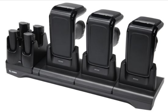 Image de Zebra chargeur d'appareils mobiles Lecteur RFID Noir Secteur Intérieure (CRD3S4T-RFD49-UNIV-CHG-1R)