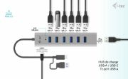 Image de i-tec USB-C/USB-A Charging Metal HUB 7 Port (C31HUBMETAL703)