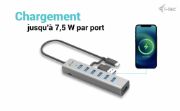 Image de i-tec USB-C/USB-A Charging Metal HUB 7 Port (C31HUBMETAL703)