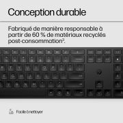 Image de HP 450 Programmable Wireless Keyboard clavier FR sans fil +USB AZERTY Belge Noir (4R184AA#AC0)