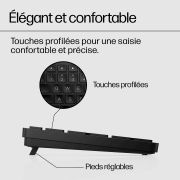 Image de HP 450 Programmable Wireless Keyboard clavier FR sans fil +USB AZERTY Belge Noir (4R184AA#AC0)