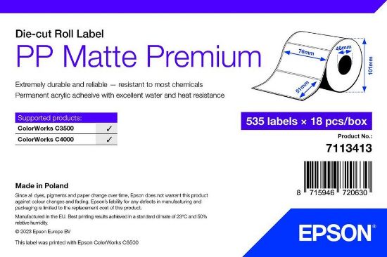 Image de Epson étiquette à imprimer Blanc Imprimante d'étiquette adhésive (7113413)