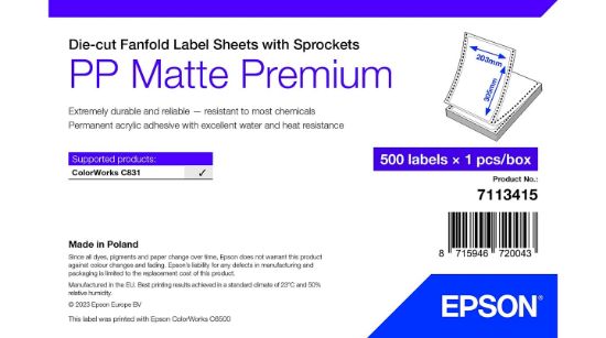 Image de Epson étiquette à imprimer Blanc Imprimante d'étiquette adhésive (7113415)