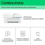 Image de HP DeskJet 4222e Sans fil All-in-One Couleur Imprimante, Instant Ink; Copieur, Scanner (60K29B)