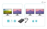 Image de i-tec USB-C Dual 4K/60Hz (single 8K/30Hz) DP Video Adapter (C31DUAL4K60DP)