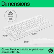 Image de HP Clavier Bluetooth multi-périphériques compact 350 (692T0AA#ABB)