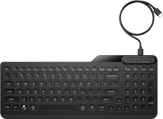 Image de HP Clavier filaire rétroéclairé multi-appareil 405 (7N7C1AA#ABB)