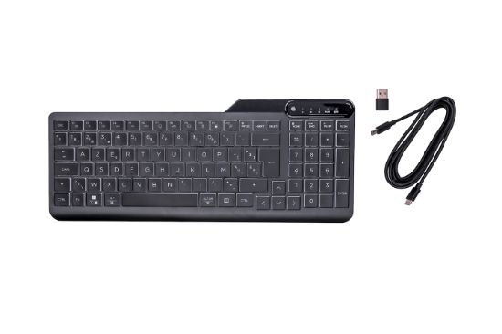 Image de HP 400 Backlit Wired Keyboard clavier Maison USB AZERTY Belge Noir (7N7C0AA#AC0)