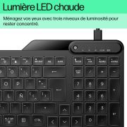 Image de HP 400 Backlit Wired Keyboard clavier Maison USB AZERTY Belge Noir (7N7C0AA#AC0)