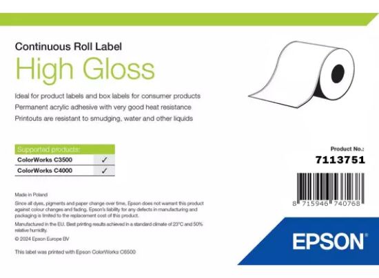 Image de Epson High Gloss Label Imprimante d'étiquette adhésive (7113751)