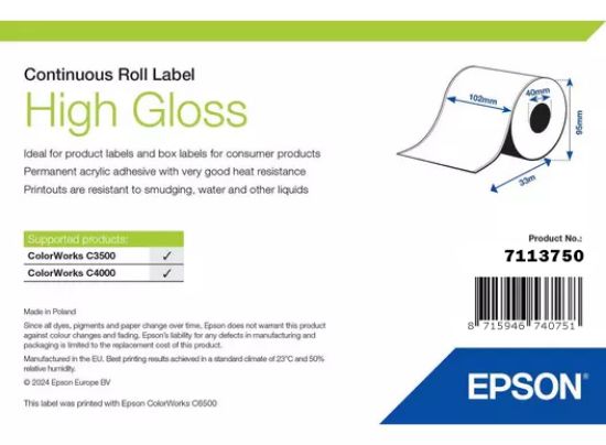 Image de Epson High Gloss Label Imprimante d'étiquette adhésive (7113750)