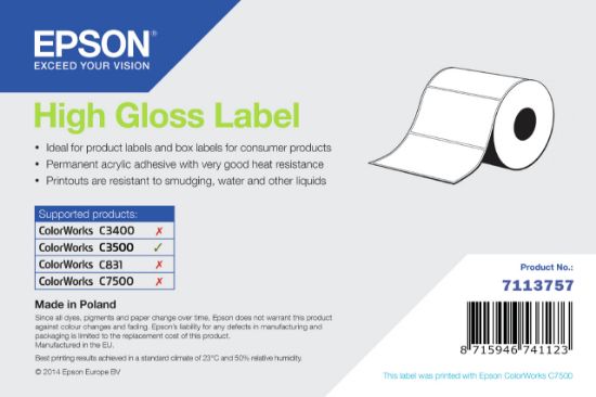 Image de Epson High Gloss Label Imprimante d'étiquette adhésive (7113757)