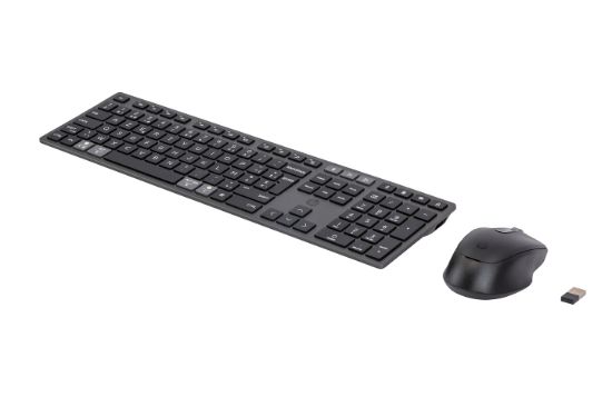 Image de HP 720 Multi-Device Rechargeable Wireless Keyboard and Mouse Combo clavier Souris incluse Maison USB + Bluetooth AZERTY Belge Noir (9T5A9AA#AC0)