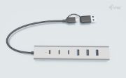 Image de i-tec USB-C/USB-A Charging Metal HUB 7 port (3x USB-C, 4x USB-A) (CAHUBMETAL7)