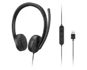 Image de Lenovo casque Avec fil Arceau Appels/Musique USB Type-A Noir (4XD1P83425)