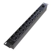 Image de Vertiv PowerGo Unité de distribution électrique en rack (rPDU) Basic (standard) | 1U | 230 V | 10 A | 9 IEC C13 à verrouillage manuel | 2,3 kW | 50/60 Hz | Entrée C14 | (EP0G01A1)