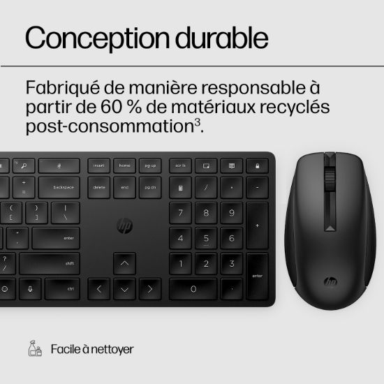 Image de HP Ensemble clavier et souris sans fil 650 (4R013AA)