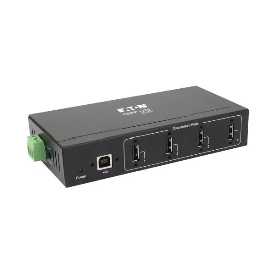 Image de Tripp Lite hub & concentrateur USB 2.0 Type-B 480 Mbit/s Noir (U223-004-IND-1)