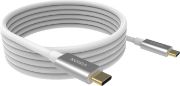 Image de Vision 4 m, USB-C, 22/30 AWG, 10 Gbps, 3 A Câble USB - Blanc (TC 4MUSBC)