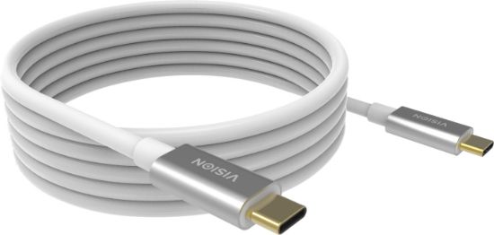 Image de Vision 4 m, USB-C, 22/30 AWG, 10 Gbps, 3 A Câble USB - Blanc (TC 4MUSBC)