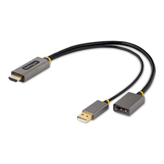 Image de StarTech.com Adaptateur HDMI vers DisplayPort - Adaptateur HDMI vers DisplayPort de 30cm - Câble HDMI vers Displayport, Alimentation par Bus - Adaptateur HDMI 2.0 à ... (128-HDMI-DISPLAYPORT)