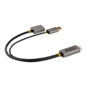 Image de StarTech.com Adaptateur HDMI vers DisplayPort - Adaptateur HDMI vers DisplayPort de 30cm - Câble HDMI vers Displayport, Alimentation par Bus - Adaptateur HDMI 2.0 à ... (128-HDMI-DISPLAYPORT)