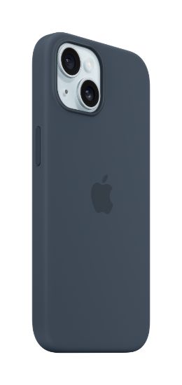 Image de Apple Coque en silicone avec MagSafe pour iPhone 15 - Bleu orage - Marine (MXPF3ZM/A)