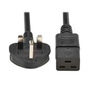 Image de Eaton 2.5 m, BS 1363 to C19 - 13A, 250V, H05VV-F, PVC, Black Cordon d'alimentation - Noir (P052-2P5M-UK)