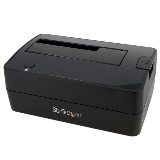 Image de StarTech.com Station d'Accueil pour Disque Dur USB 3.0 à SATA à Baie Unique, Dock pour HDD USB 3.0 (5 Gbps), Docking Station pour HDD/SSD Externe 2,5/3,5" SATA I/II/III - Char ... (SATDOCKU3S)