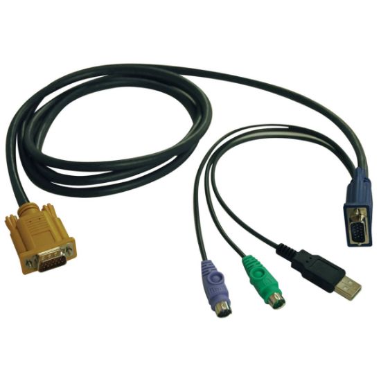 Image de Eaton Tripp Lite 1.8m KVM USB/PS2 Cable Kit Câbles KVM - Noir (P778-006)