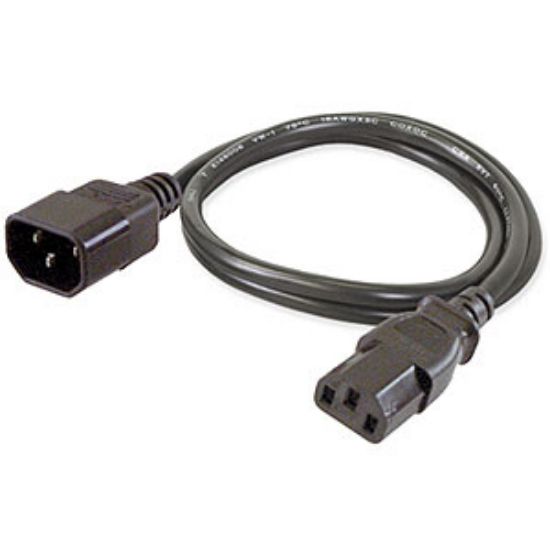 Image de Cisco Power Cord Jumper, C13-C14 Connectors, 2 Meter Length, Spare Cordon d'alimentation - Noir (CAB-C13-C14-2M=)
