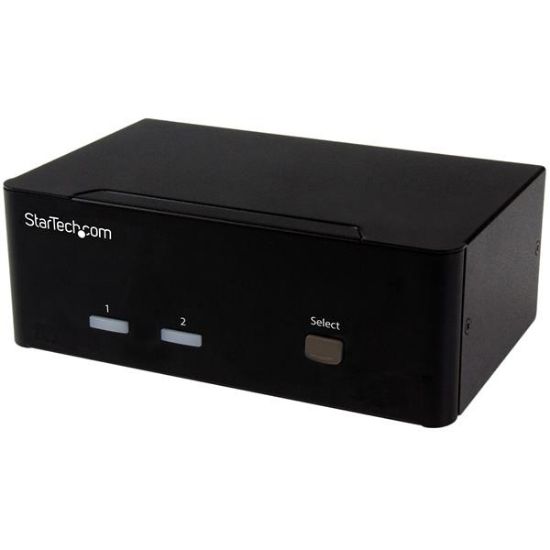 Image de StarTech.com Switch KVM USB double VGA à 2 ports avec hub USB 2.0 à 2 ports (SV231DVGAU2A)