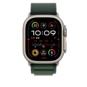 Image de APPLE Boucle Alpine vert foncé 49 mm - Medium - Finition titane naturel (MXMV3ZM/A)