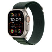 Image de APPLE Boucle Alpine vert foncé 49 mm - Medium - Finition titane naturel (MXMV3ZM/A)