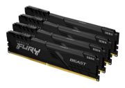 Image de Kingston Technology FURY Beast 128Go 3200MT/s DDR4 CL16 DIMM (Kit de 4) Black (KF432C16BBK4/128)