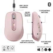 Image de Logitech MX Anywhere 3S souris Bureau Droitier RF sans fil + Bluetooth Laser 8000 DPI (910-006931)