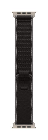Image de Apple Boucle Trail noir/charbon 49 mm - S/M - Finition titane naturel - Noir,Charbon de bois (MFT84ZM/A)
