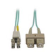 Image de Eaton Tripp Lite series 10Gb Duplex Multimode 50/125 OM3 LSZH Fiber Patch Cable (LC/SC) - Aqua, 15M (50 ft.) Câble de fibre optique - Beige,Turquoise (N816-15M)