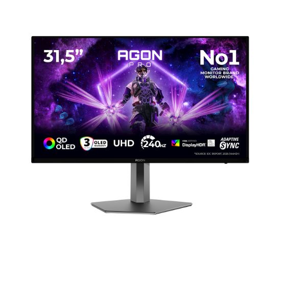 Image de AOC AGON PRO écran plat de PC 80 cm (31.5") 3840 x 2160 pixels 4K Ultra HD OLED Noir (AG326UZD2)