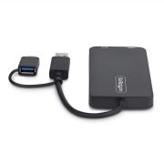 Image de StarTech.com Adaptateur USB vers Double HDMI, USB A/C vers 2 Écrans HDMI (1x 4K30Hz, 1x 1080p), Câble de 11 cm, Adaptateur USB 3.0 vers Écran HDMI, Windows/macOS, Noir (107B-USB-HDMI-2)