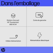 Image de HP Station d’accueil Thunderbolt 280 W G4 avec câble combo (4J0G4AA)