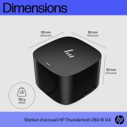 Image de HP Station d’accueil Thunderbolt 280 W G4 avec câble combo (4J0G4AA)