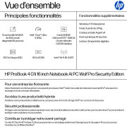 Image de HP ProBook 4 G1i AI Wolf Pro Security Edition Intel Core Ultra 5 225U Ordinateur portable 40,6 cm (16") Écran tactile WUXGA 16 Go DDR5-SDRAM 512 Go SSD Wi-Fi 6E (802.11ax) Window ... (CD6C3ET)